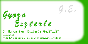gyozo eszterle business card